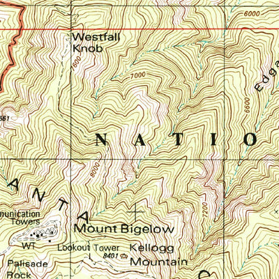 United States Geological Survey Mount Bigelow, AZ (1996, 24000-Scale) digital map