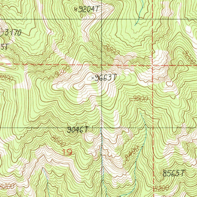 Mount Blackmore, MT (1988, 24000-Scale) Map by United States Geological ...