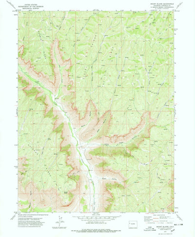 United States Geological Survey Mount Blaine, CO (1971, 24000-Scale) digital map
