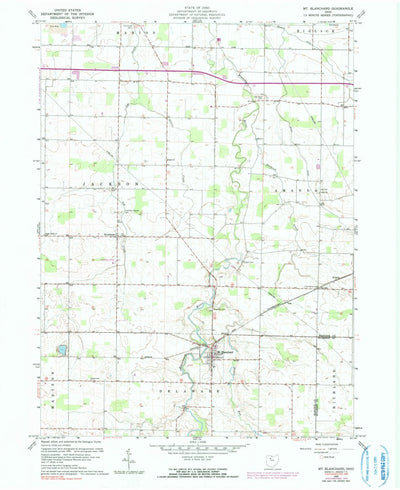 United States Geological Survey Mount Blanchard, OH (1960, 24000-Scale) digital map