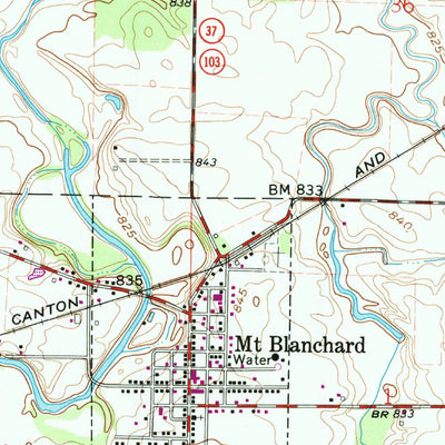 United States Geological Survey Mount Blanchard, OH (1960, 24000-Scale) digital map