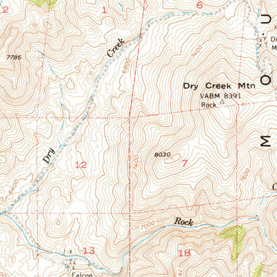 United States Geological Survey Mount Blitzen, NV (1956, 62500-Scale) digital map