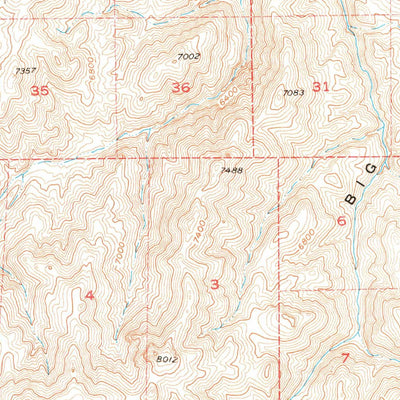 United States Geological Survey Mount Blitzen, NV (1956, 62500-Scale) digital map