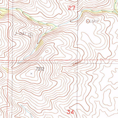 United States Geological Survey Mount Blitzen, NV (1987, 24000-Scale) digital map
