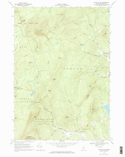 United States Geological Survey Mount Blue, ME (1968, 24000-Scale) digital map