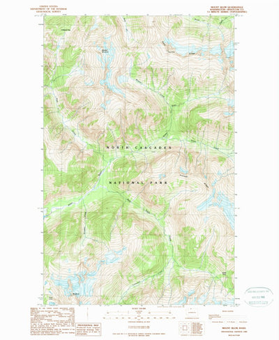 United States Geological Survey Mount Blum, WA (1989, 24000-Scale) digital map