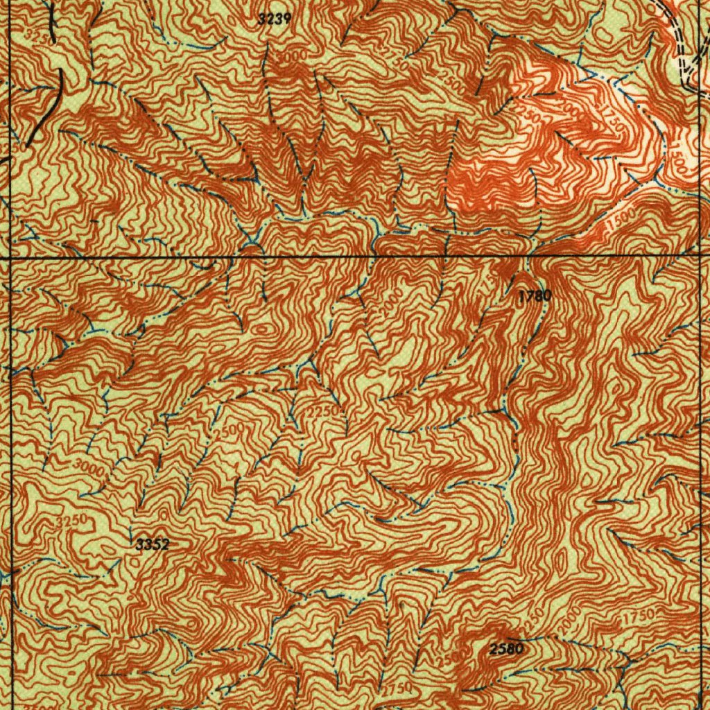 Mount Boardman, CA (1942, 62500-Scale) Map by United States Geological ...