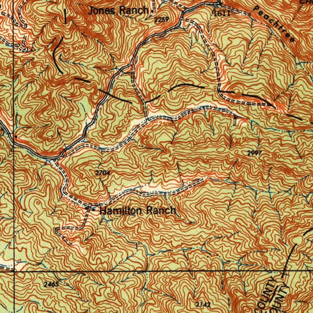 Mount Boardman, CA (1942, 62500-Scale) Map by United States Geological ...