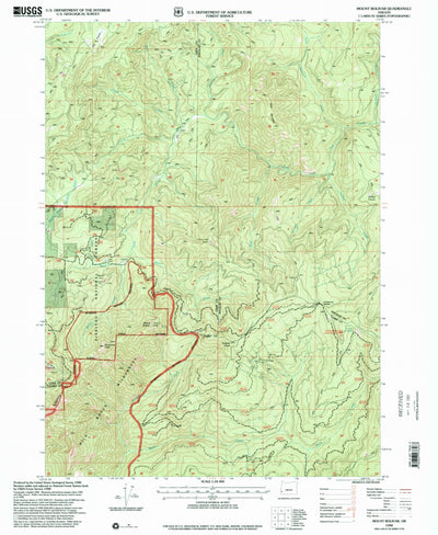 United States Geological Survey Mount Bolivar, OR (1998, 24000-Scale) digital map