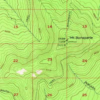 United States Geological Survey Mount Bonaparte, WA (1957, 62500-Scale) digital map