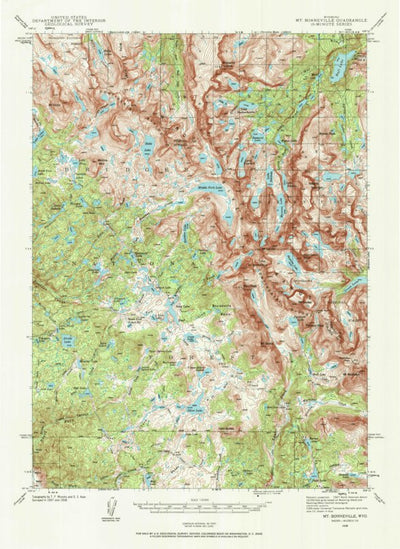 United States Geological Survey Mount Bonneville, WY (1938, 62500-Scale) digital map