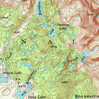 United States Geological Survey Mount Bonneville, WY (1938, 62500-Scale) digital map