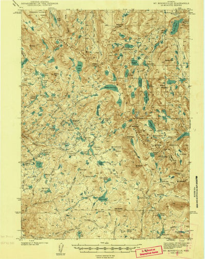 United States Geological Survey Mount Bonneville, WY (1941, 62500-Scale) digital map