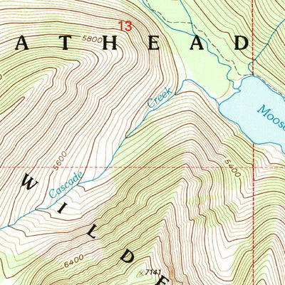 United States Geological Survey Mount Bradley, MT (1994, 24000-Scale) digital map