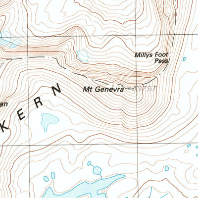 United States Geological Survey Mount Brewer, CA (1985, 24000-Scale) digital map