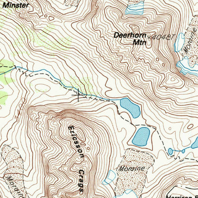 United States Geological Survey Mount Brewer, CA (1993, 24000-Scale) digital map