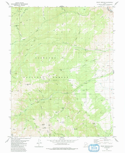 United States Geological Survey Mount Brigham, UT (1980, 24000-Scale) digital map