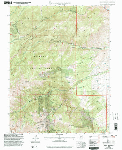 United States Geological Survey Mount Brigham, UT (2001, 24000-Scale) digital map