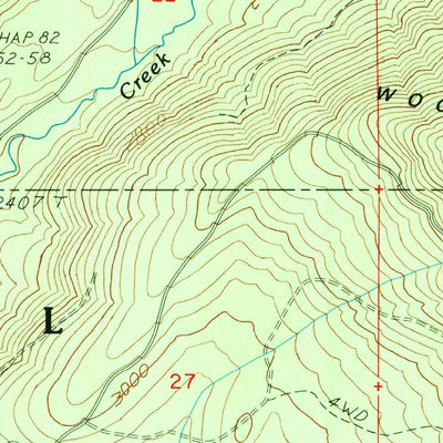 United States Geological Survey Mount Bruno, OR (1988, 24000-Scale) digital map