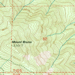 United States Geological Survey Mount Bruno, OR (1988, 24000-Scale) digital map