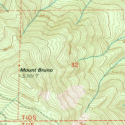 United States Geological Survey Mount Bruno, OR (1988, 24000-Scale) digital map
