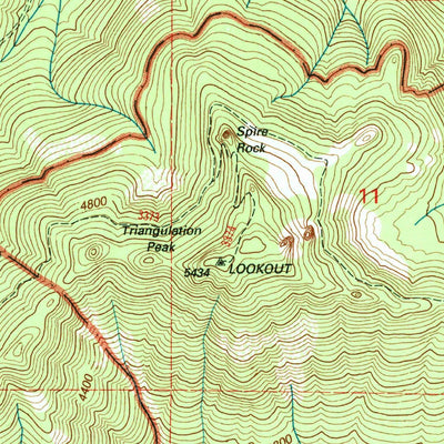 United States Geological Survey Mount Bruno, OR (1994, 24000-Scale) digital map