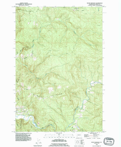 United States Geological Survey Mount Brynion, WA (1990, 24000-Scale) digital map