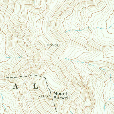 United States Geological Survey Mount Burwell, WY (1969, 24000-Scale) digital map