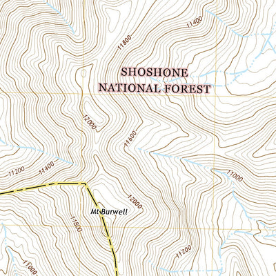 United States Geological Survey Mount Burwell, WY (2021, 24000-Scale) digital map