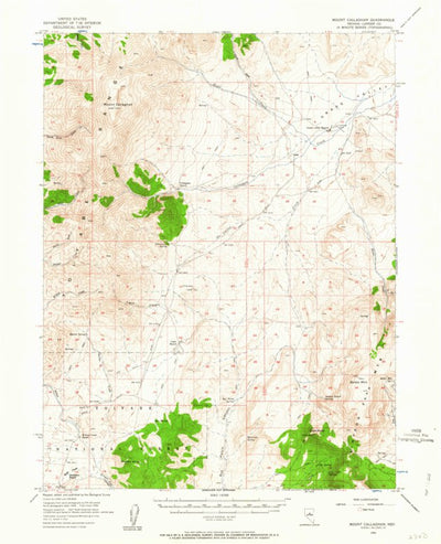 United States Geological Survey Mount Callaghan, NV (1956, 62500-Scale) digital map