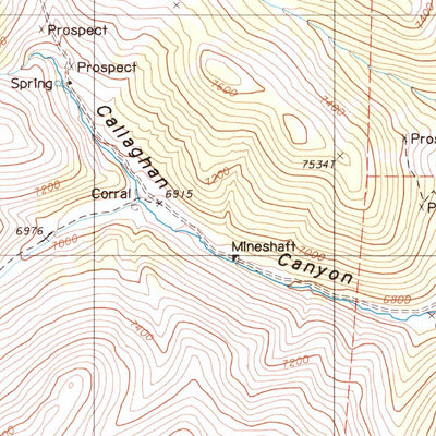 United States Geological Survey Mount Callaghan, NV (1986, 24000-Scale) digital map