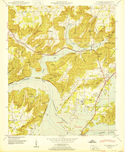 United States Geological Survey Mount Carmel, AL (1950, 24000-Scale) digital map