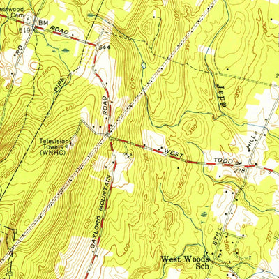 United States Geological Survey Mount Carmel, CT (1954, 31680-Scale) digital map