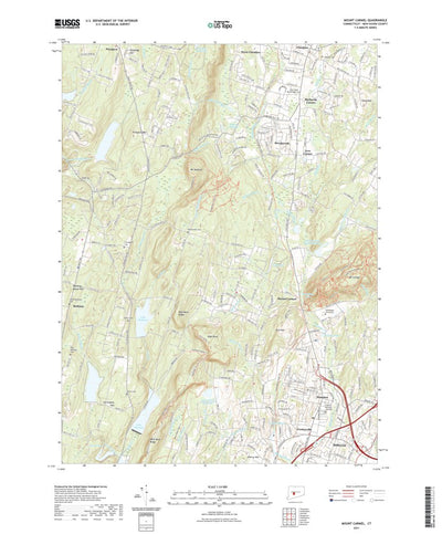 United States Geological Survey Mount Carmel, CT (2021, 24000-Scale) digital map