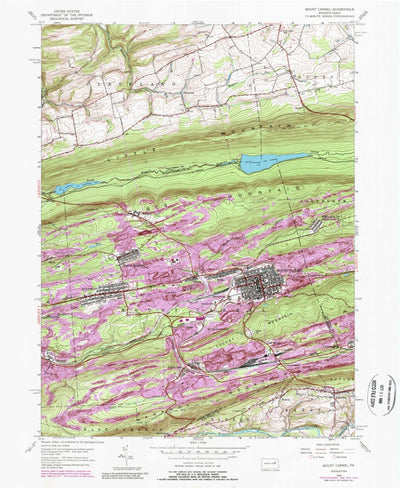 United States Geological Survey Mount Carmel, PA (1955, 24000-Scale) digital map