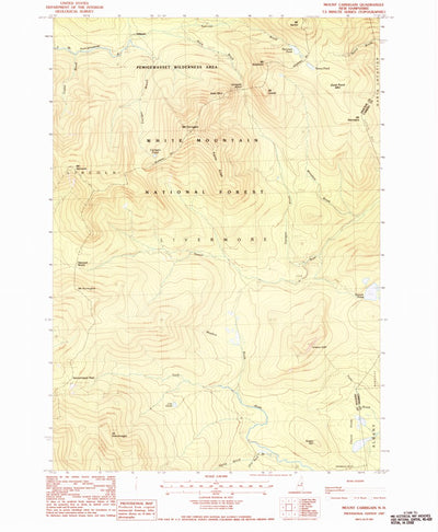 United States Geological Survey Mount Carrigain, NH (1987, 24000-Scale) digital map