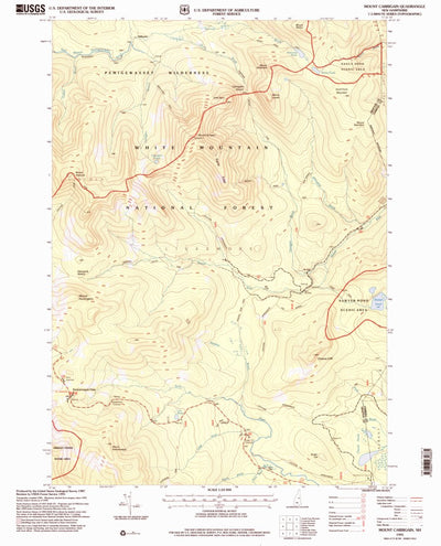 United States Geological Survey Mount Carrigain, NH (1995, 24000-Scale) digital map