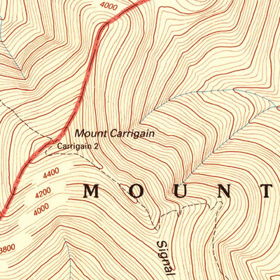 United States Geological Survey Mount Carrigain, NH (1995, 24000-Scale) digital map