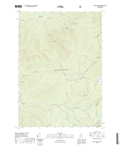 United States Geological Survey Mount Carrigain, NH (2021, 24000-Scale) digital map