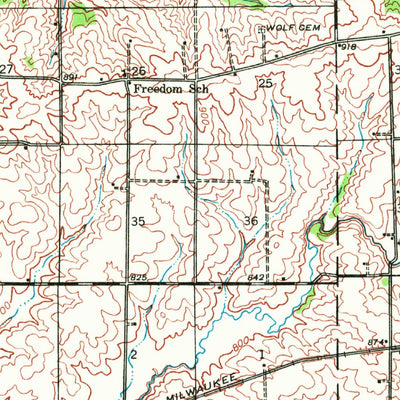 United States Geological Survey Mount Carroll, IL (1942, 62500-Scale) digital map