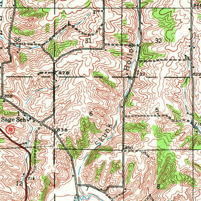 United States Geological Survey Mount Carroll, IL (1942, 62500-Scale) digital map