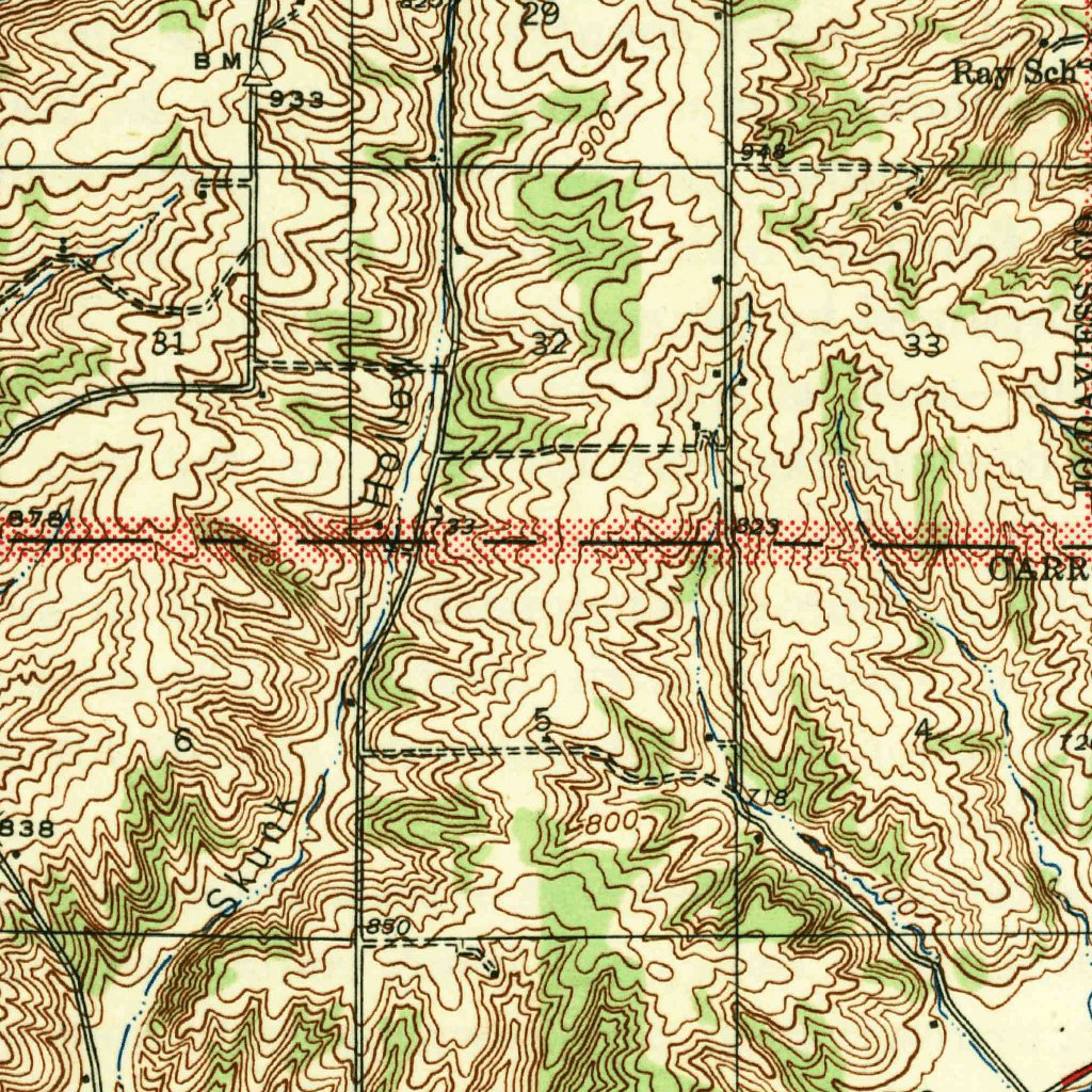 Mount Carroll, IL (1944, 62500-Scale) Map by United States Geological ...