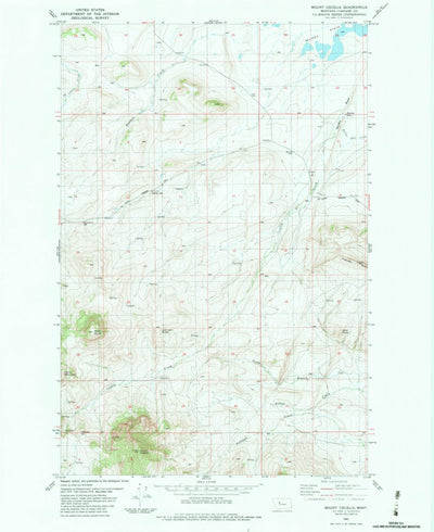 United States Geological Survey Mount Cecelia, MT (1983, 24000-Scale) digital map