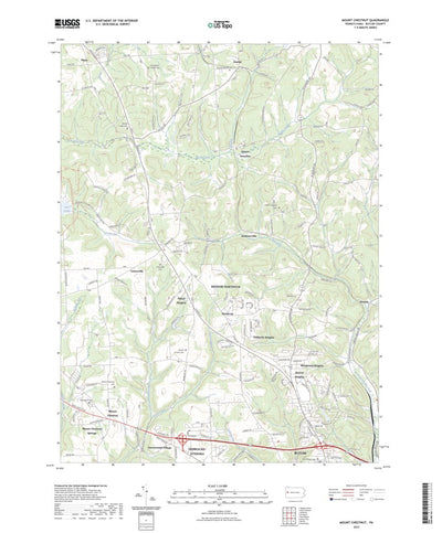 United States Geological Survey Mount Chestnut, PA (2023, 24000-Scale) digital map