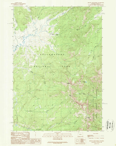 United States Geological Survey Mount Chittenden, WY (1989, 24000-Scale) digital map