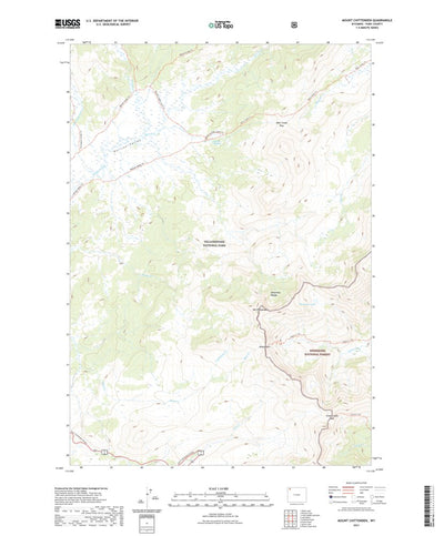United States Geological Survey Mount Chittenden, WY (2021, 24000-Scale) digital map
