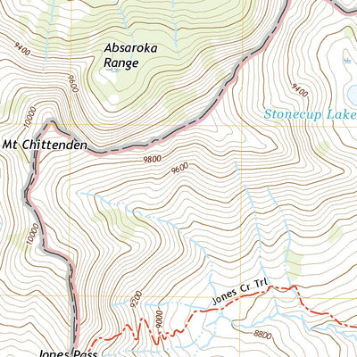 United States Geological Survey Mount Chittenden, WY (2021, 24000-Scale) digital map