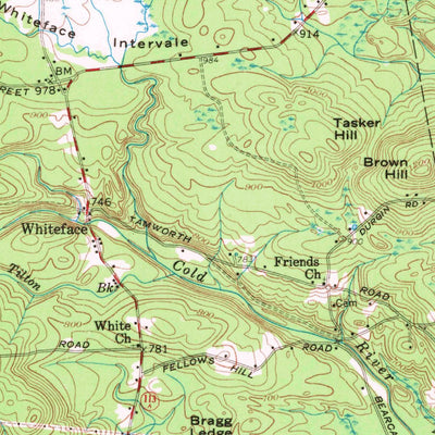 United States Geological Survey Mount Chocorua, NH (1958, 62500-Scale) digital map