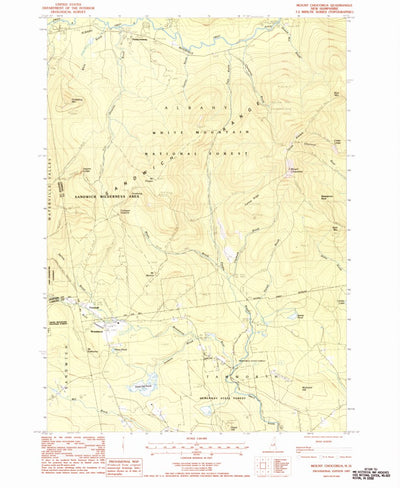 United States Geological Survey Mount Chocorua, NH (1987, 24000-Scale) digital map