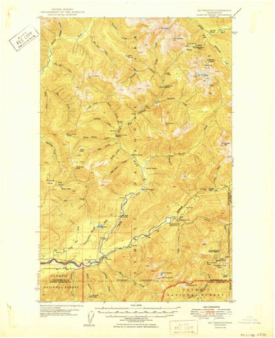 United States Geological Survey Mount Christie, WA (1950, 62500-Scale) digital map